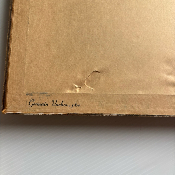 Vintage Jesus and Mary Tapestry Oval Frame 16x14 - Picture 7 of 10